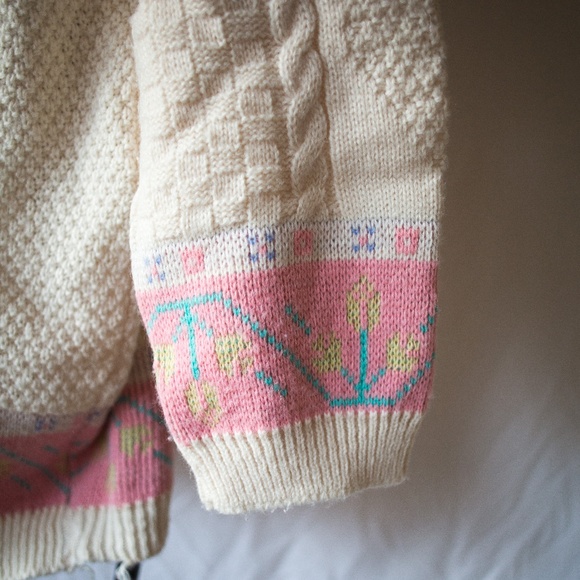 Vintage Gitano Pastel Knit Mock Neck Sweater M/L - Picture 6 of 8